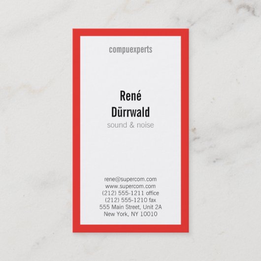 Beruflich Visitenkarte (Vorderseite)