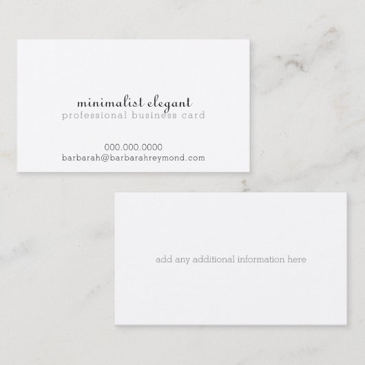 beruflich visitenkarte (Vorne/Hinten)