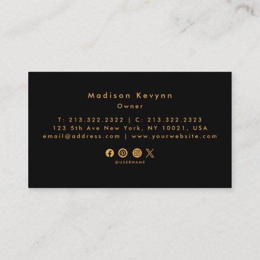 Beruflich Visitenkarte (Rückseite)