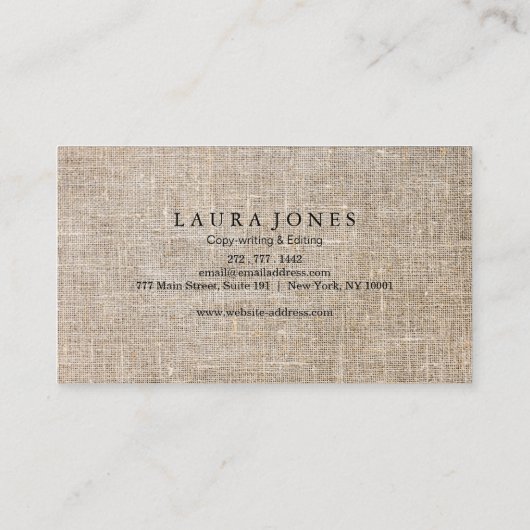 Beruflich Visitenkarte (Rückseite)