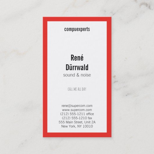 Beruflich Visitenkarte (Vorderseite)