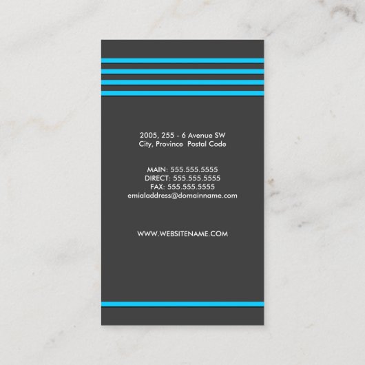 Beruflich Visitenkarte (Rückseite)