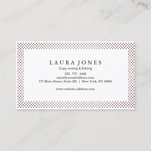 Beruflich Visitenkarte (Rückseite)