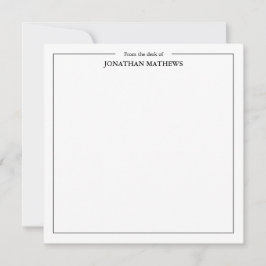 Beruflich Vom Schreibtisch des Namens Square Borde Mitteilungskarte