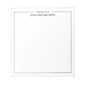 Beruflich Vom Schreibtisch des Namens Square Borde Notizblock (Vorderseite)