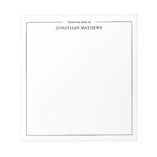 Beruflich Vom Schreibtisch des Namens Square Borde Notizblock