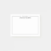 Beruflich Vom Schreibtisch des Namens Square Borde Post-it Klebezettel (Vorderseite)