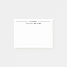 Beruflich Vom Schreibtisch des Namens Square Borde Post-it Klebezettel