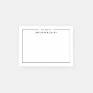 Beruflich Vom Schreibtisch des Namens Square Borde Post-it Klebezettel