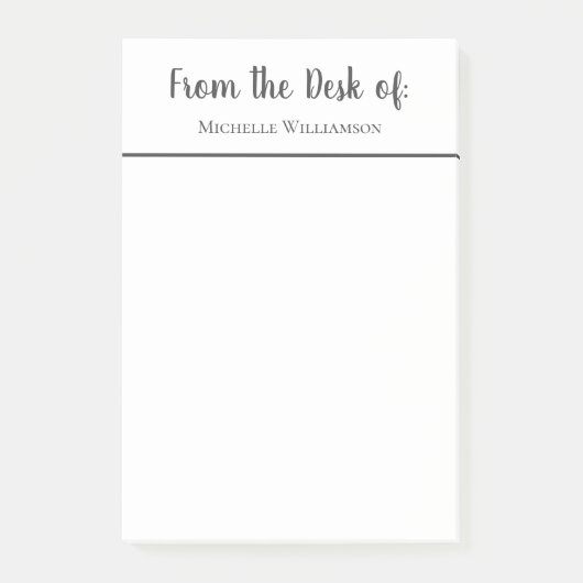 Beruflich vom Schreibtisch des Personalisierten Post-it Klebezettel (Vorderseite)