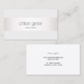 Beruflich-Weiß-Moderne Silber-Hellgrau Visitenkarte (Vorne/Hinten)