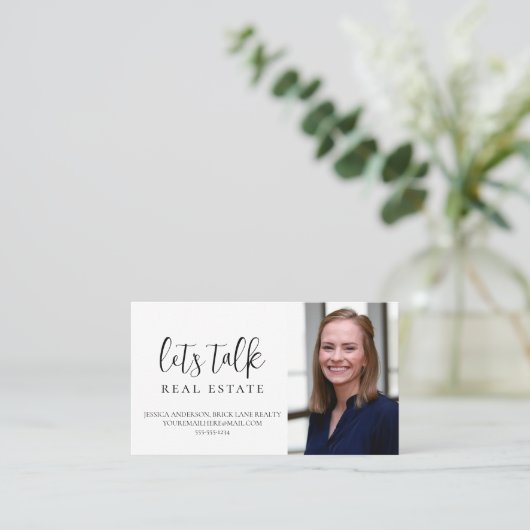 Beruflich Weiß reden wir über echtes Anwesen Visitenkarte (Stehend Vorderseite)