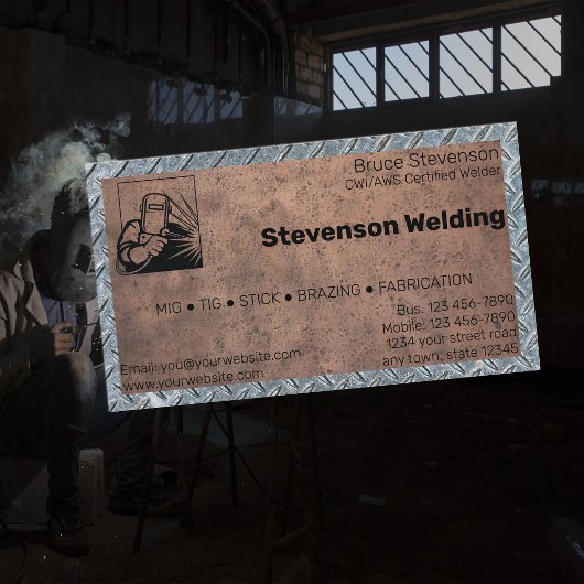 Beruflich Welder Visitenkarte