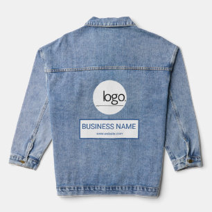 BERUFLICH WHITE BLUE LOGO-UNTERNEHMEN JEANSJACKE