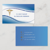Beruflich White Blue Medical Doctor Clinic Visitenkarte (Vorne/Hinten)