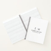 Beruflich-White-Monogram-Business Notizblock (Innenseite)