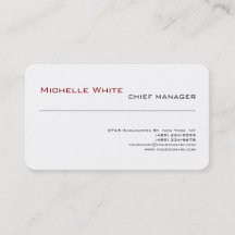 Beruflich White Simple Schlicht Modern Minimalisti