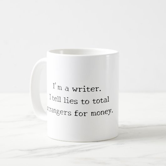 Beruflich Writer-Tasse Kaffeetasse (Vorderseite Links)