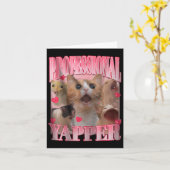 Beruflich Yapper Cat Funny Meme Karte (Gelbe Blume)