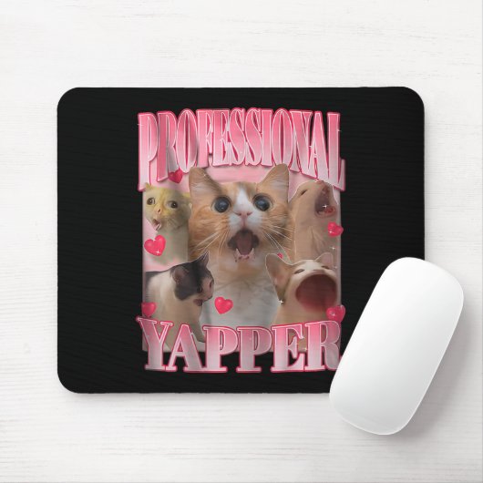 Beruflich Yapper Cat Funny Meme Mousepad (Mit Mouse)
