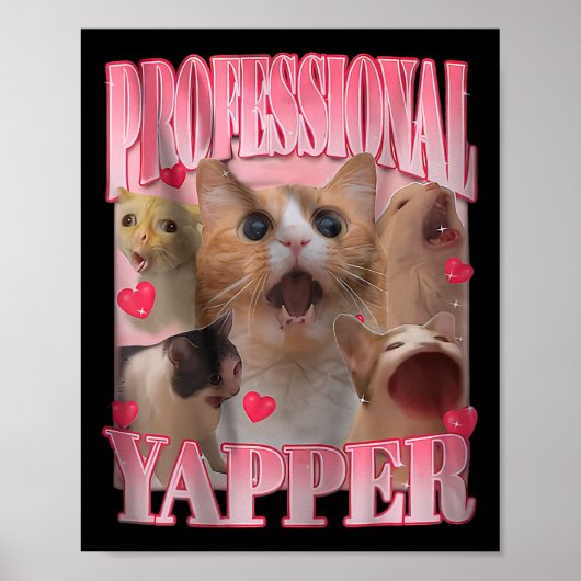 Beruflich Yapper Cat Funny Meme Poster (Vorne)