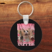 Beruflich Yapper Cat Funny Meme Schlüsselanhänger (Vorderseite)