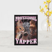 Beruflich Yapper Cat Meme Funny Odly spezifisch Karte (Gelbe Blume)