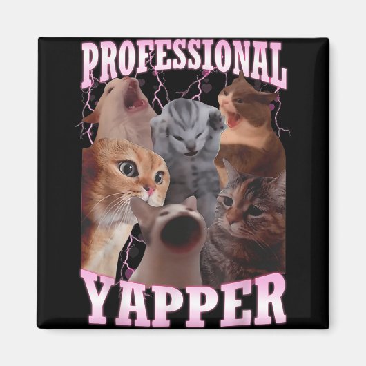 Beruflich Yapper Cat Meme Funny Odly spezifisch Magnet (Vorne)