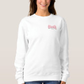 Beruflich Yapper Y2K Pink Bow Sweat Shirt (Vorderseite)