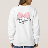 Beruflich Yapper Y2K Pink Bow Sweat Shirt (Rückseite)