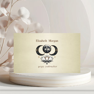 Beruflich Yoga Lotus Moon Visitenkarte