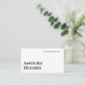 Beruflich zeitlos klassisch, fett, monochrom visitenkarte (Stehend Vorderseite)