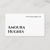 Beruflich zeitlos klassisch, fett, monochrom visitenkarte (Vorderseite)