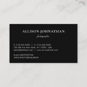 Berufliche 3-Foto-Skriptfotografie Visitenkarte (Rückseite)