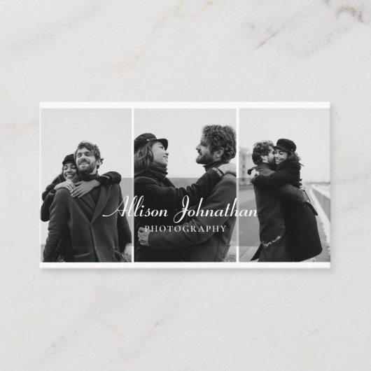 Berufliche 3-Foto-Skriptfotografie Visitenkarte (Vorderseite)