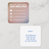 Berufliche Abdeckung der blassen lila roten blauen Quadratische Visitenkarte (Vorne/Hinten)