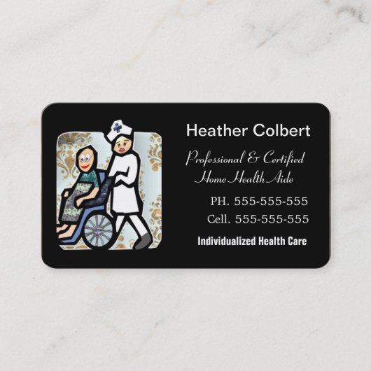 Berufliche abgerundete Kante des Pflegepersonals Visitenkarte (Vorderseite)