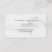 Berufliche Abstrakte Curve-Rosa-Monogramm Visitenkarte (Rückseite)