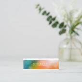 Berufliche Abstrakte Kunst Kreative Moderne Schlic Mini Visitenkarte (Stehend Vorderseite)