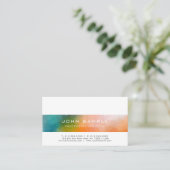 Berufliche Abstrakte Kunst Kreative Moderne Schlic Visitenkarte (Stehend Vorderseite)