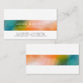 Berufliche Abstrakte Kunst Kreative Moderne Schlic Visitenkarte (Vorne/Hinten)