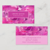 Berufliche Abstrakte Kunst Modernes Lila Rosa Visitenkarte (Vorne/Hinten)