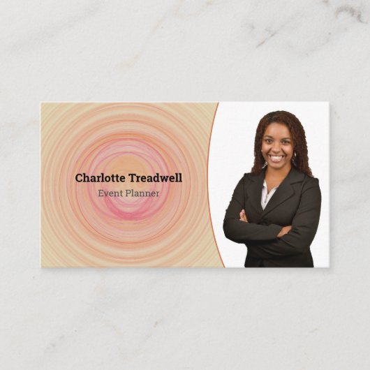 Berufliche Abstrakte Sand Spiralvorlage Visitenkarte (Vorderseite)