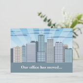 Berufliche Adressenänderung Modernes Office-Moving Ankündigung (Stehend Vorderseite)