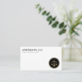 Berufliche Anwältin auf dem Rechtsweg Visitenkarte (Stehend Vorderseite)