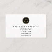 Berufliche Anwältin auf dem Rechtsweg Visitenkarte (Rückseite)