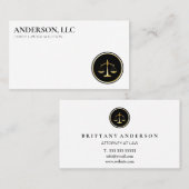 Berufliche Anwältin auf dem Rechtsweg Visitenkarte (Vorne/Hinten)