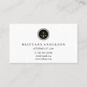 Berufliche Anwältin auf dem Rechtsweg Visitenkarte (Rückseite)