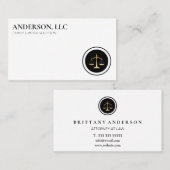 Berufliche Anwältin auf dem Rechtsweg Visitenkarte (Vorne/Hinten)