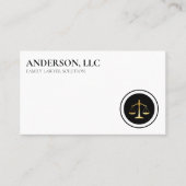 Berufliche Anwältin auf dem Rechtsweg Visitenkarte (Vorderseite)